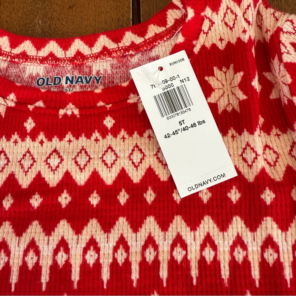 NWT Old Navy Ribbed Christmas/ Snowflake Dress, Girl's 5T - Picture 6 of 8
